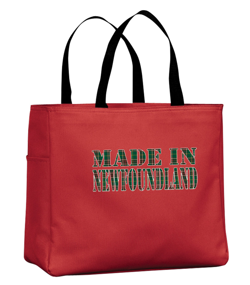 Made In NFLD Tartan Lettering Tote Bag
