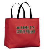 Made In NFLD Tartan Lettering Tote Bag