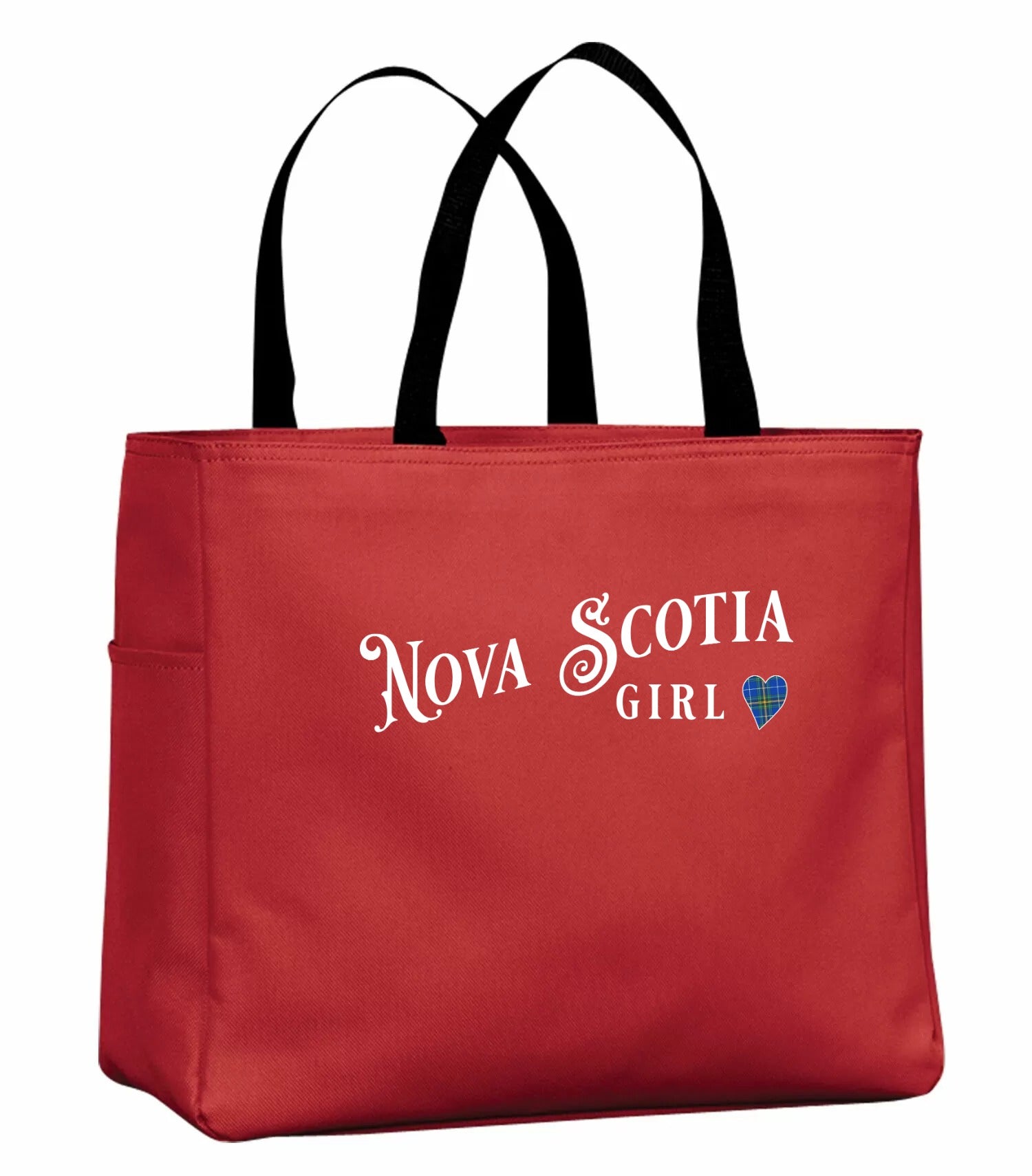 Ns Girl Tartan Heart Tote