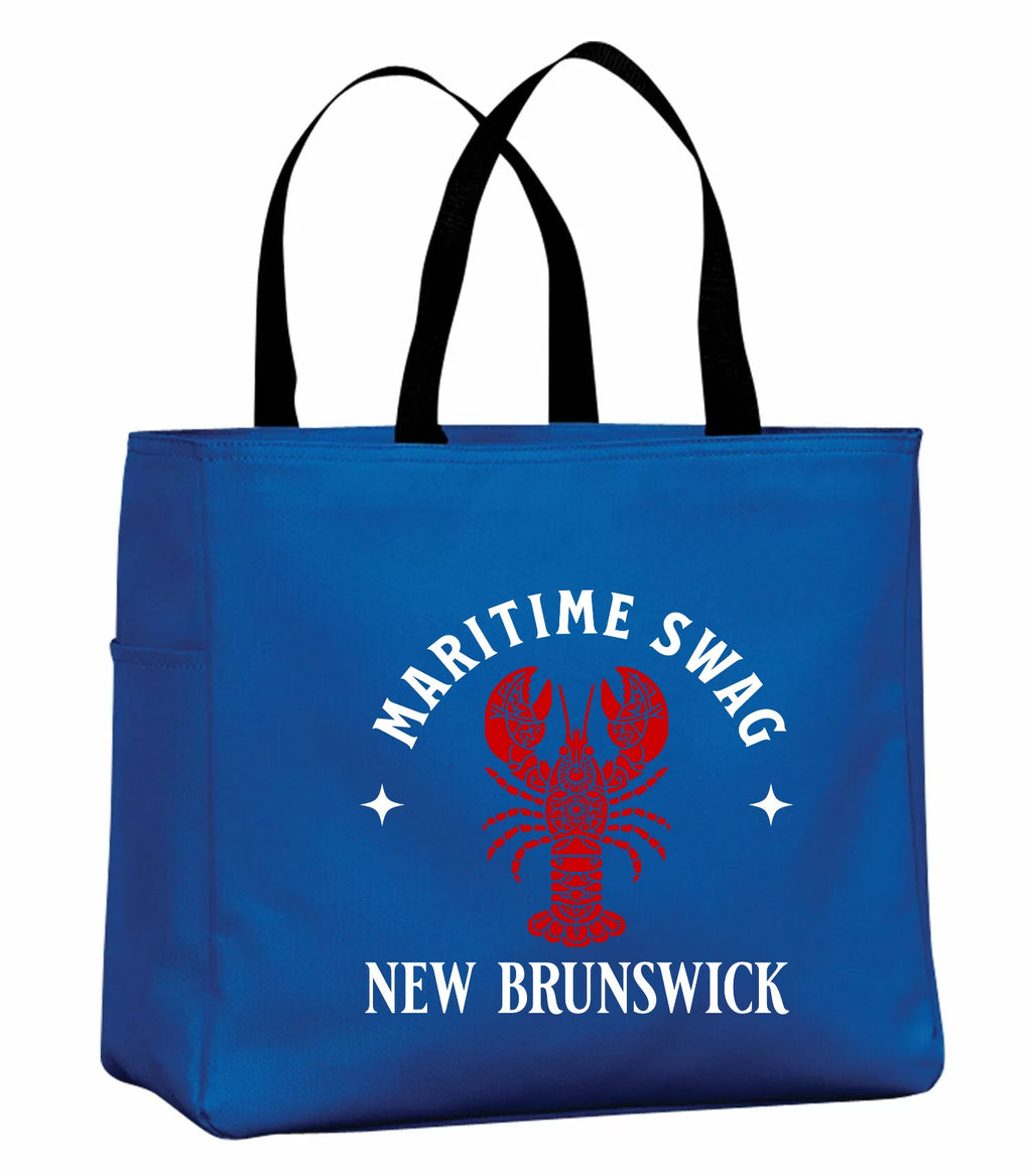 Maritime Swag New Brunswick Red Lobster Tote Bag in Royal