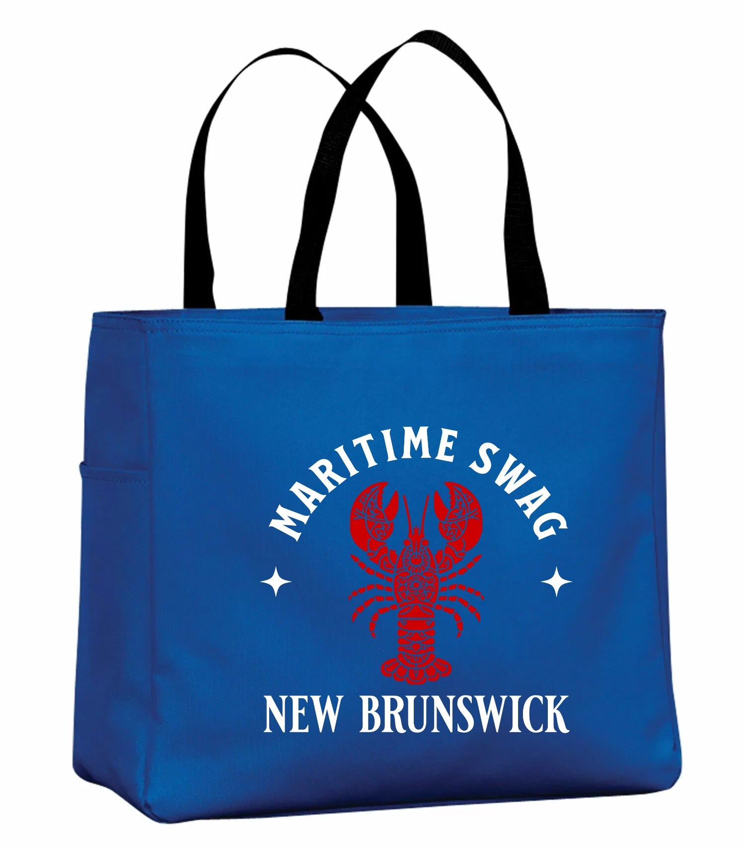 Maritime Swag New Brunswick Red Lobster Tote Bag in Royal