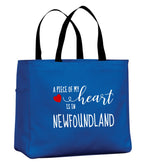 A Piece Of My Heart NFLD Red Heart Tote Bag