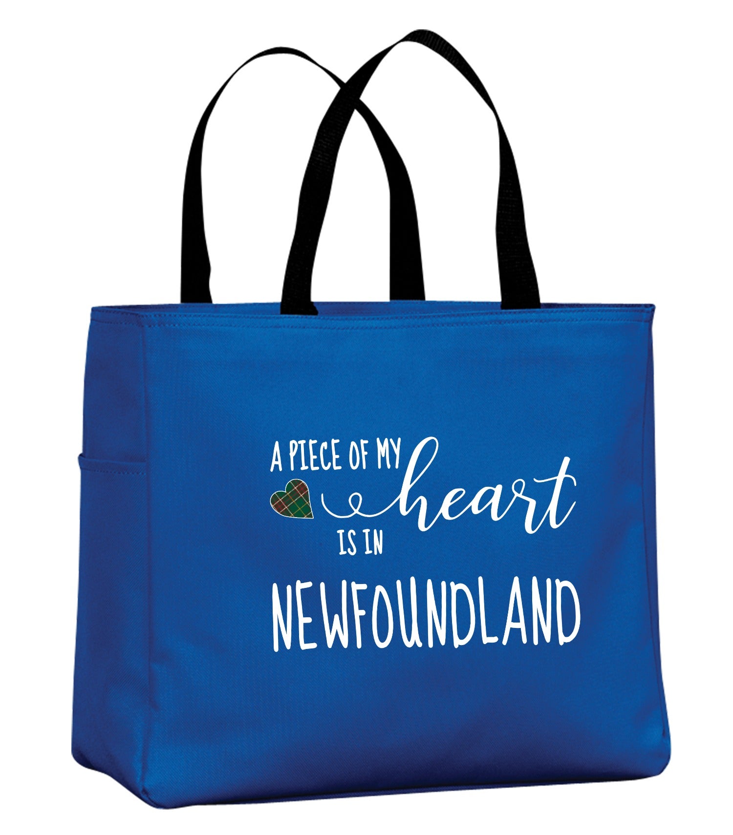 A Piece Of My Heart NFLD Tartan Heart Tote Bag