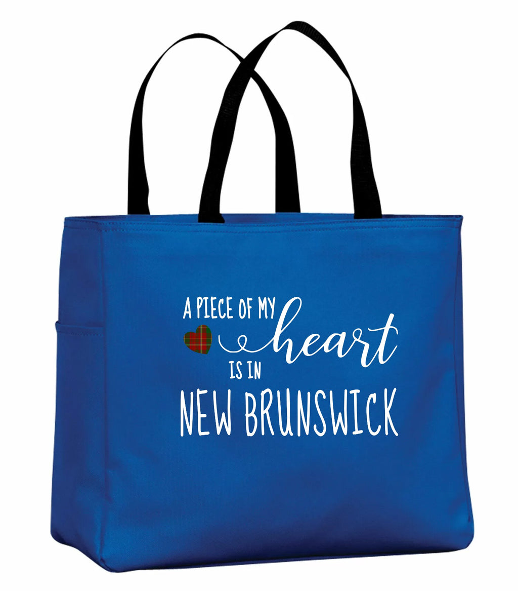 A Piece of My Tartan Heart is in New Brunswick Tote Bag in Royal
