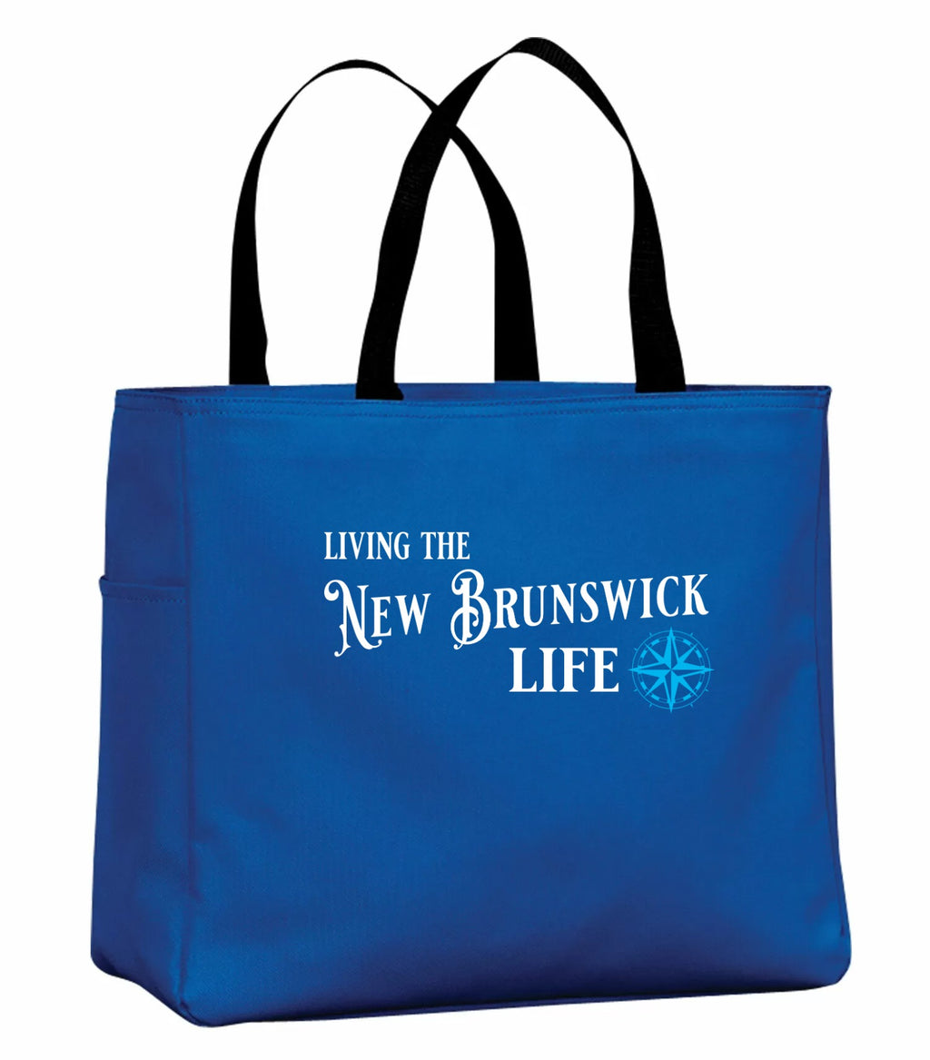 Living the New Brunswick Life Blue Tote Bag in Royal