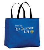 Living the New Brunswick Life Yellow Tote Bag in Royal