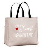 A Piece Of My Heart NFLD Red Heart Tote Bag
