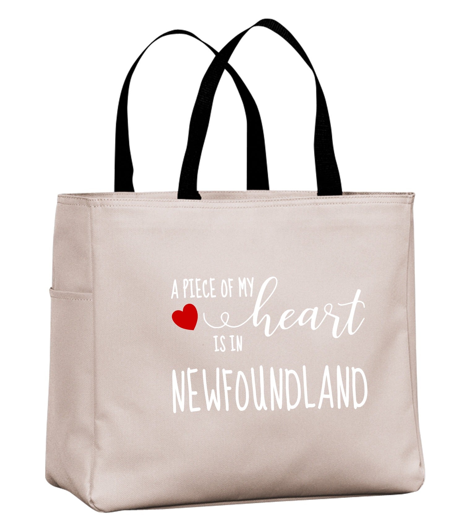 A Piece Of My Heart NFLD Red Heart Tote Bag
