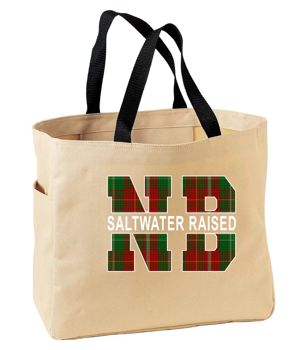 Saltwater Raised New Brunswick Tote Bag in Stone
