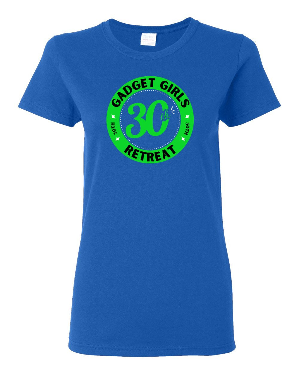 Gadget Girls 30th Retreat Women's Tees Green Logo