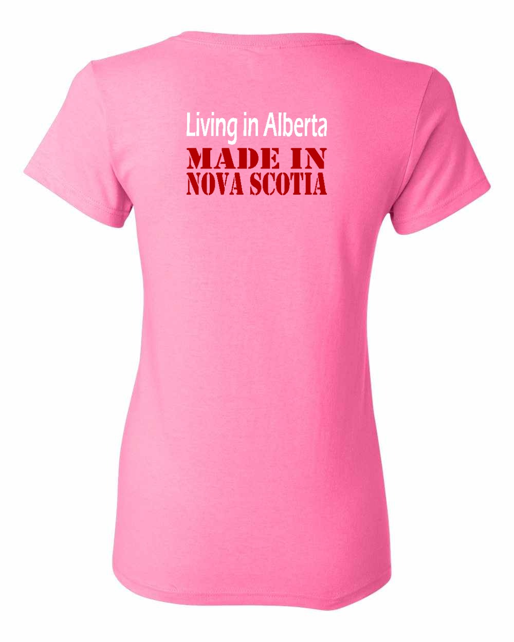 Living Alberta Made in NS Left Chest and Back Women's Tee