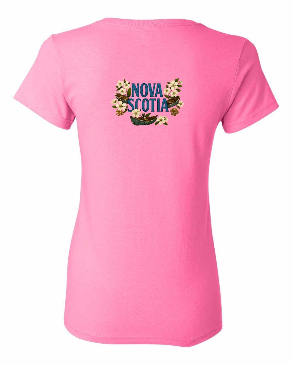 NS Flowers Left Chest and Back Women's Tee