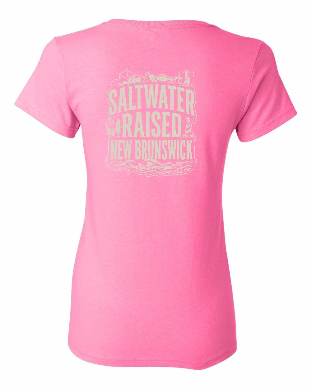 NB Saltwater Raised Folk Left Chest and Back Women's Tee