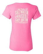 CB Saltwater Raised Folk Left Chest and Back Women's Tee