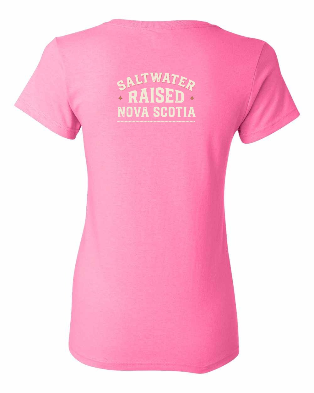 Saltwater Raised NS Sign Left Chest and Back Women's Tee