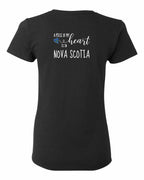 A piece of My heart in NS Tartan Heart Left Chest and Back Women's Tee