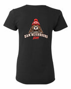 Dam Neighbours Left Chest and Back Women's Tee in Black - back
