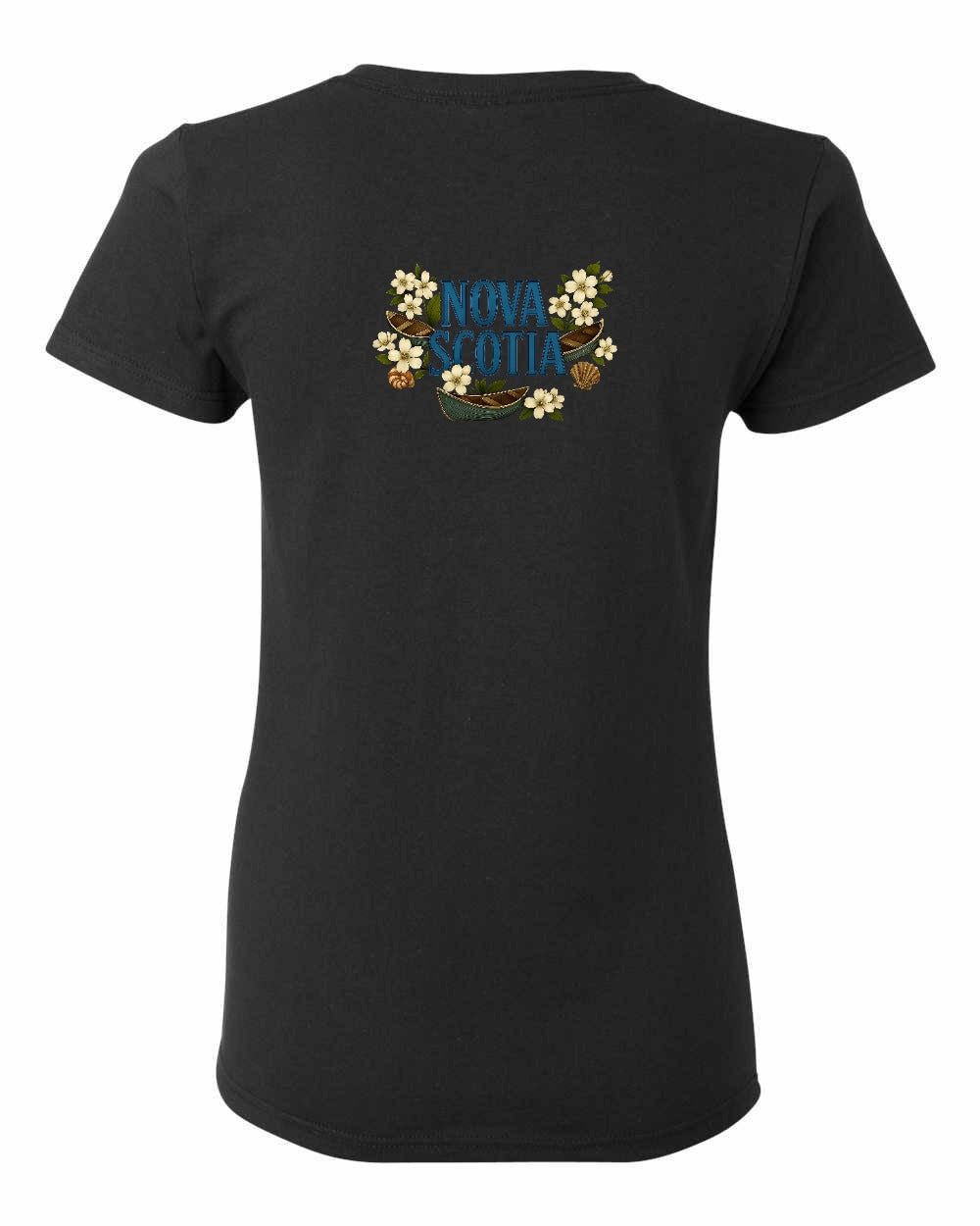 NS Flowers Left Chest and Back Women's Tee