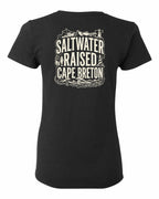 CB Saltwater Raised Folk Left Chest and Back Women's Tee