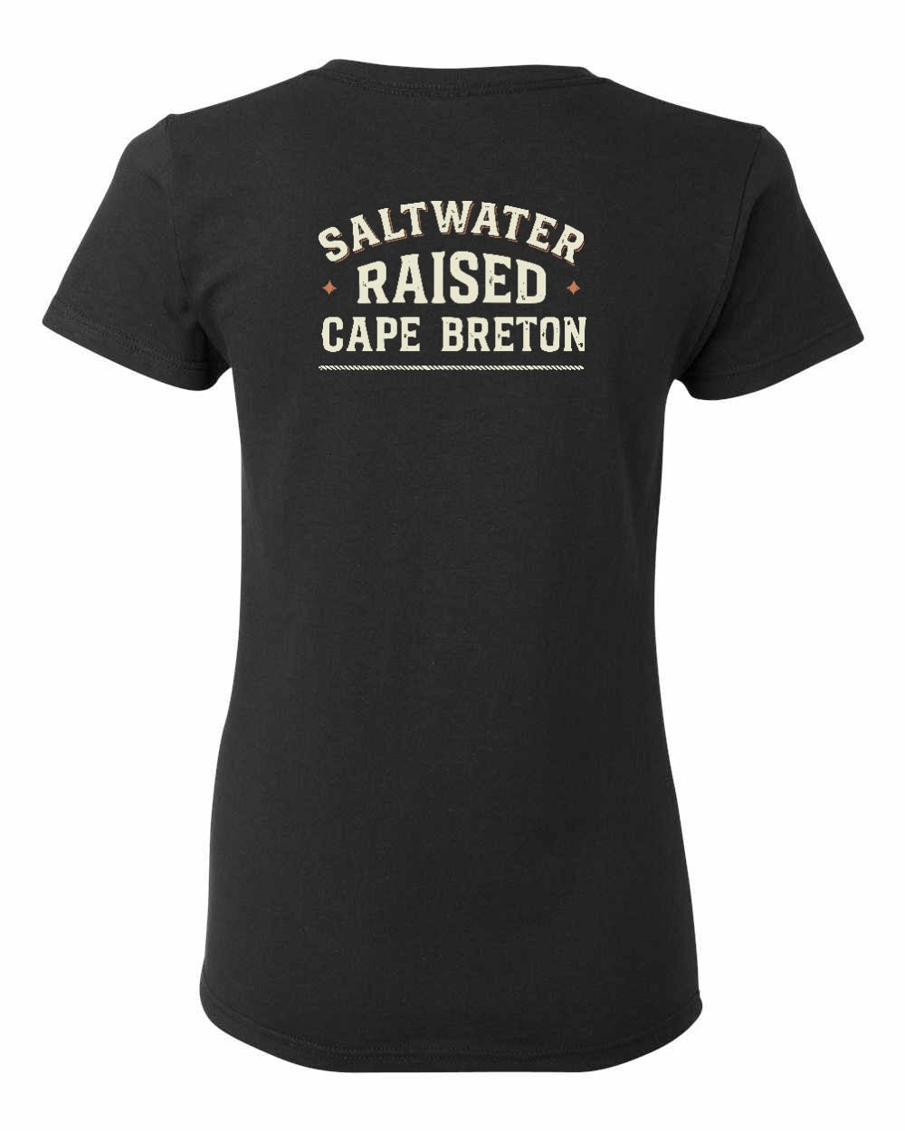 CB Saltwater Raised Sign Left Chest and Back Women's Tee