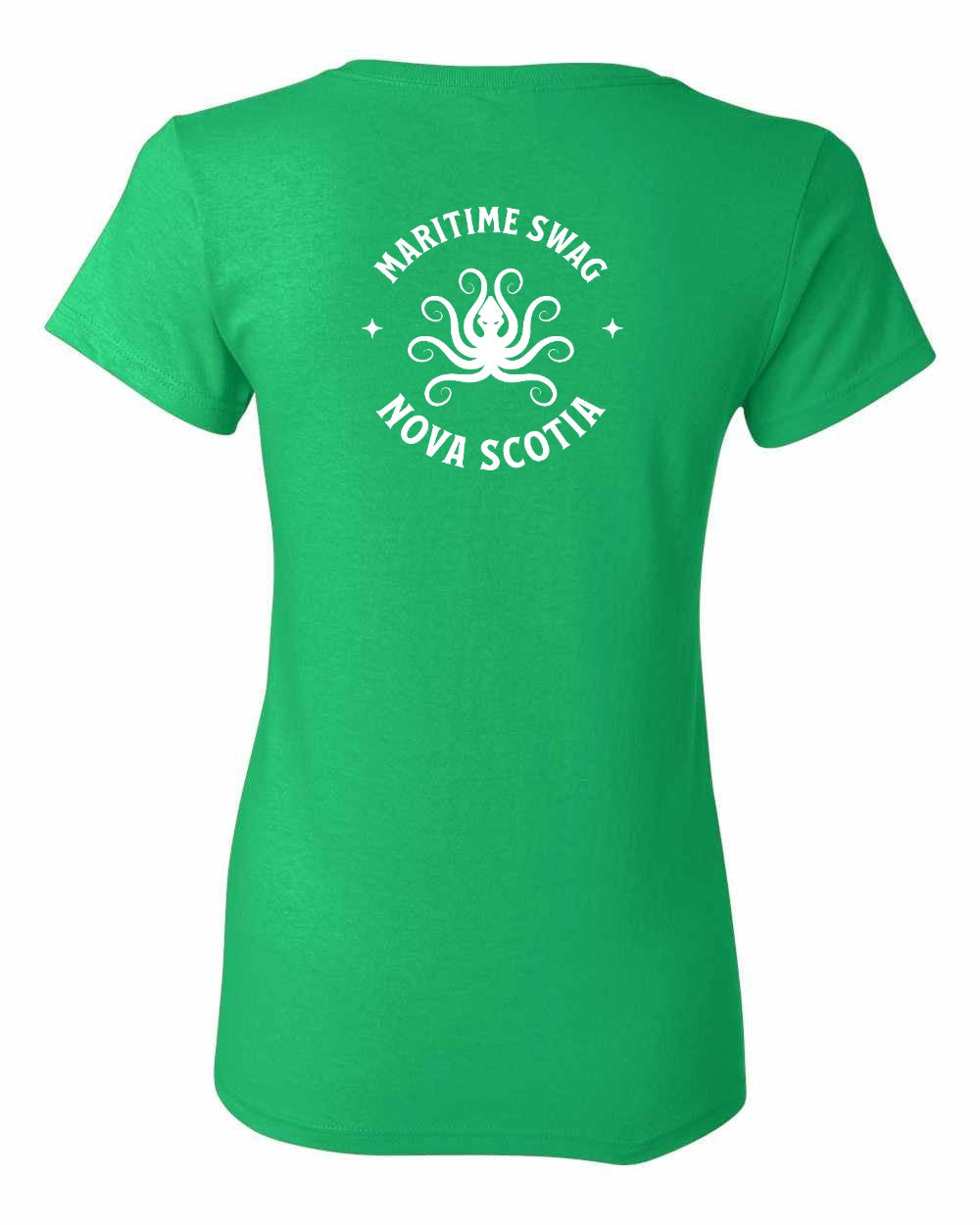 Maritime Swag NS Octopus Left Chest and Back Women's Tee