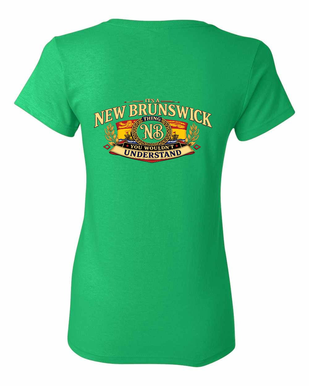 Nb Understand Left Chest and Back Women's Tee in Irish Green - back