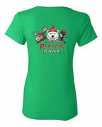 We Tried Nice New Left Chest and Back Women's Tee in Irish Green - back