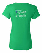 A piece of My heart in NS Tartan Heart Left Chest and Back Women's Tee