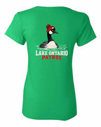 Lake Patrol Left Chest and Back Women's Tee in Irish Green - back