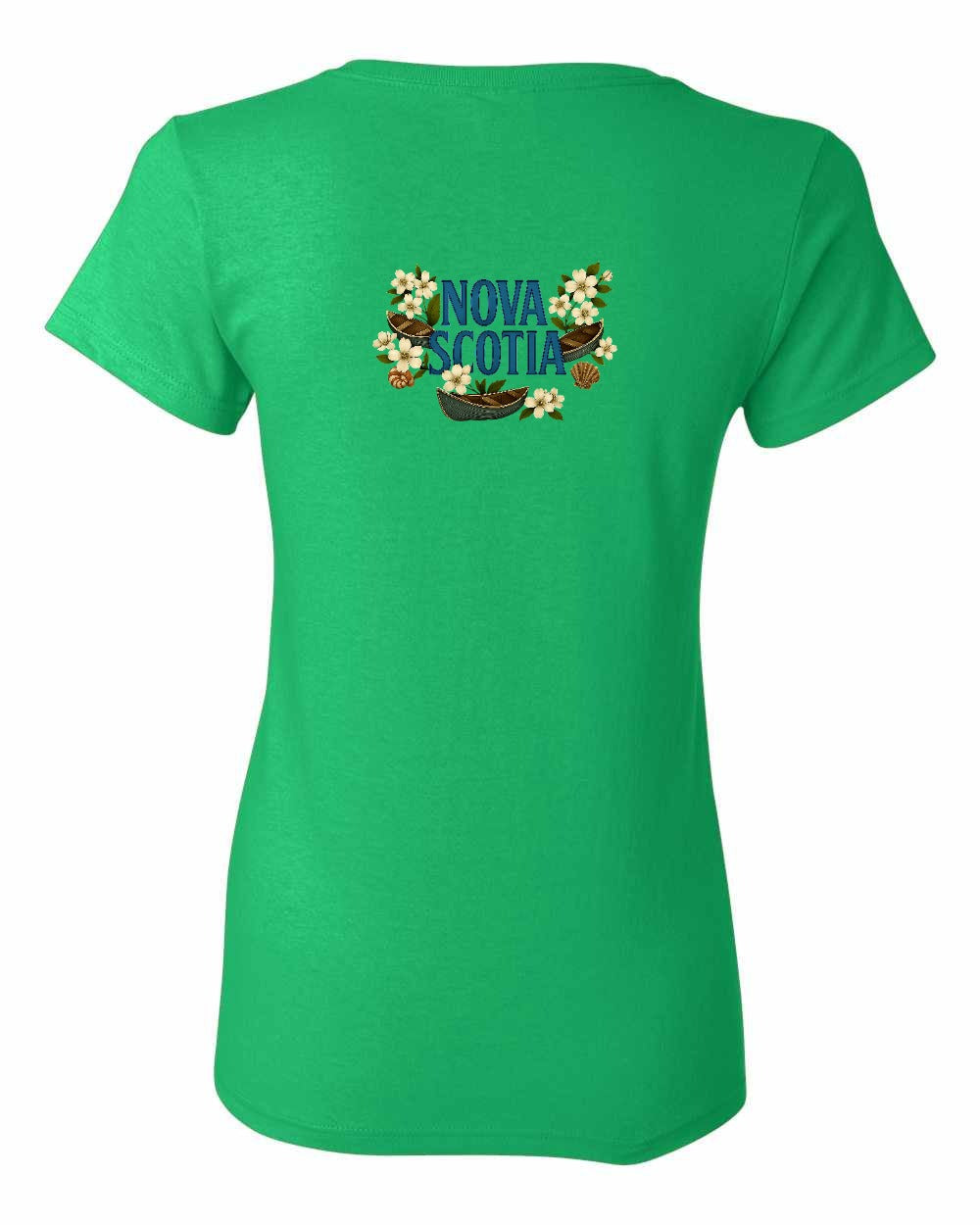 NS Flowers Left Chest and Back Women's Tee