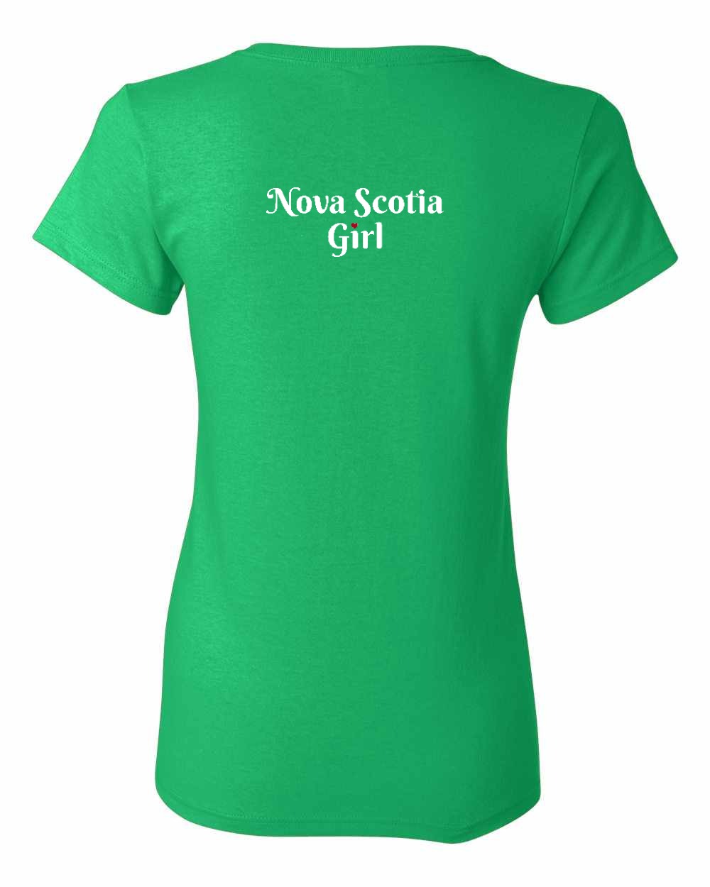 NS Girl Heart Dot Left Chest And Back Women's Tee