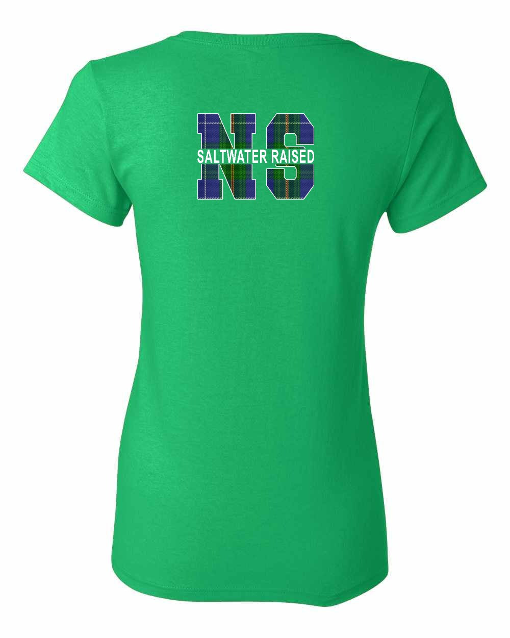 Saltwater Raised NS Left Chest and Back Women's Tee