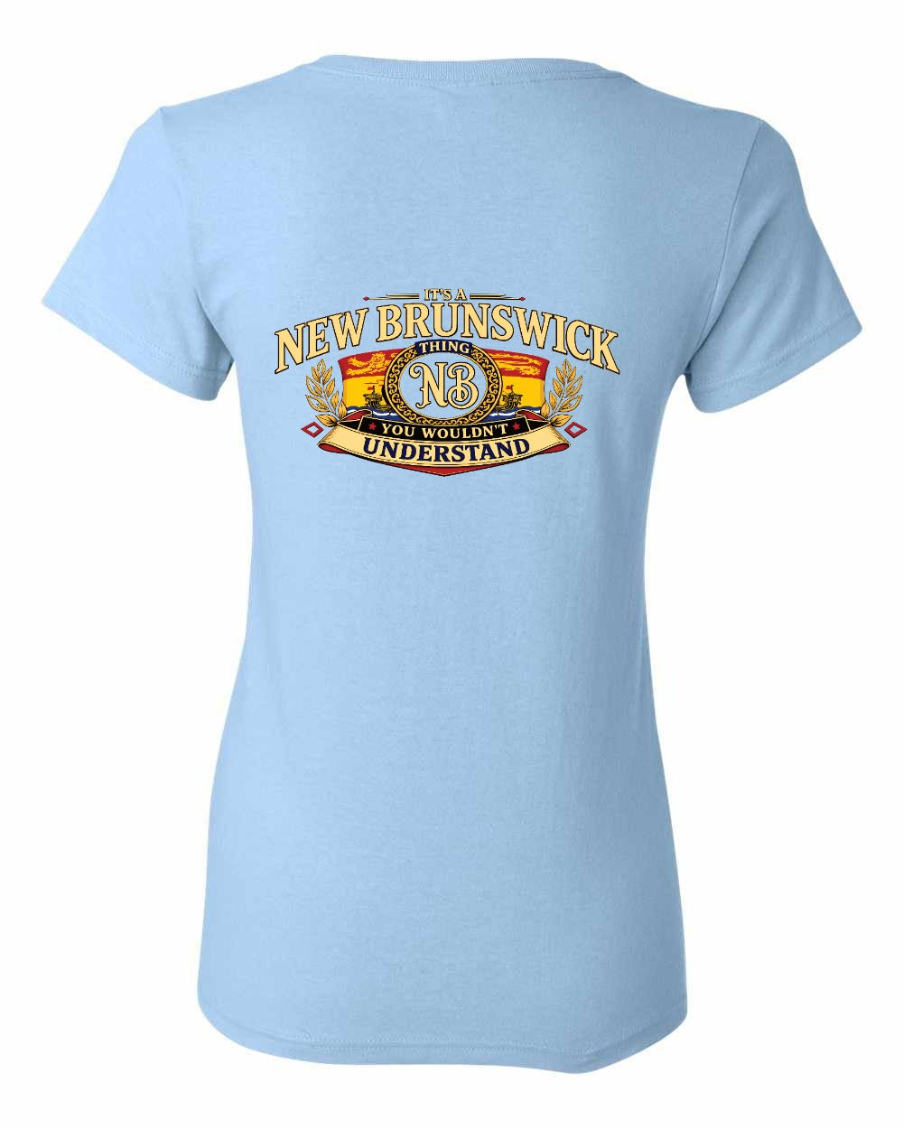 Nb Understand Left Chest and Back Women's Tee in Light Blue - back