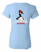 Lake Patrol Left Chest and Back Women's Tee in Light Blue - back