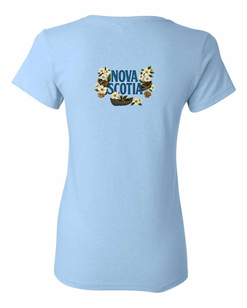 NS Flowers Left Chest and Back Women's Tee