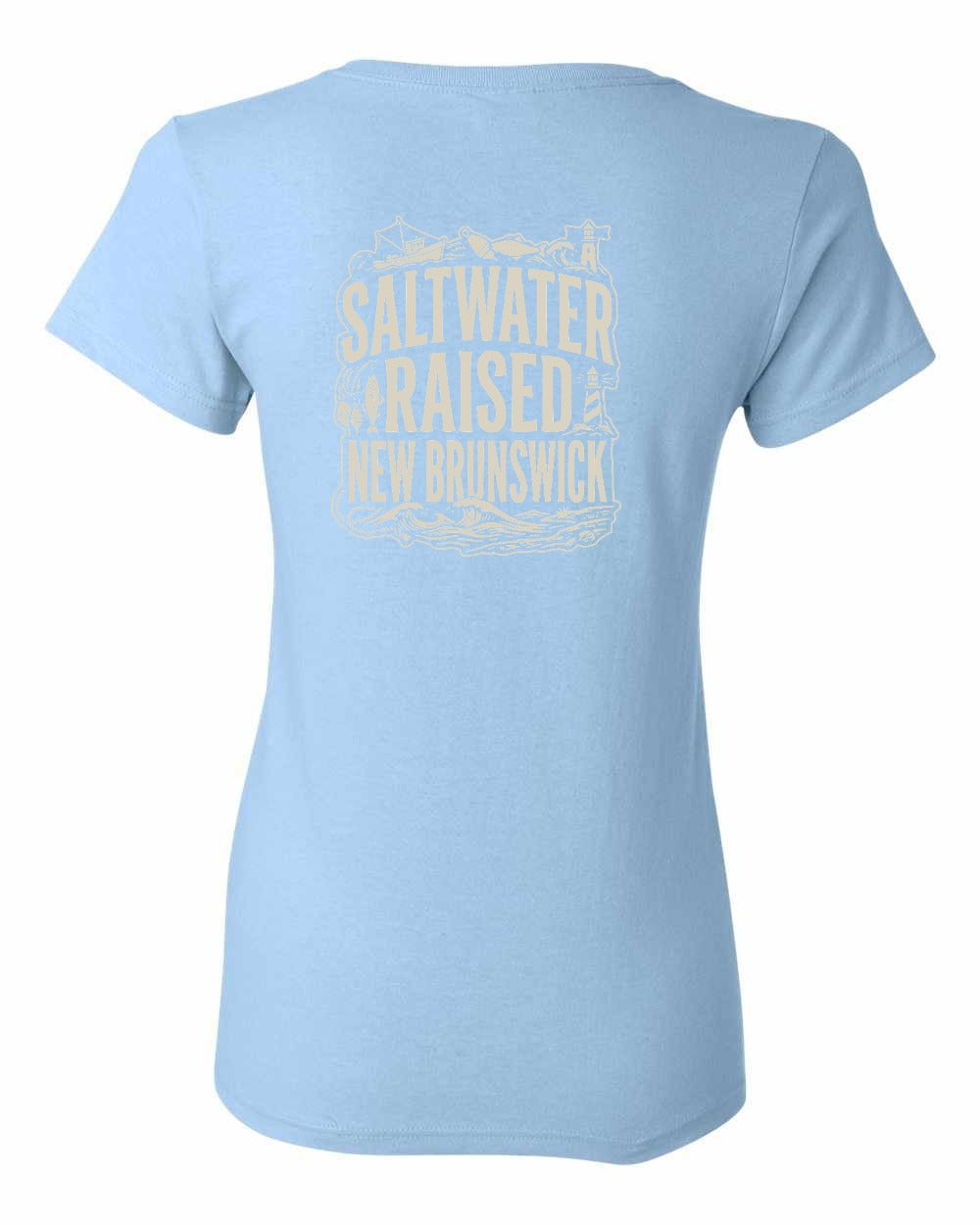 NB Saltwater Raised Folk Left Chest and Back Women's Tee