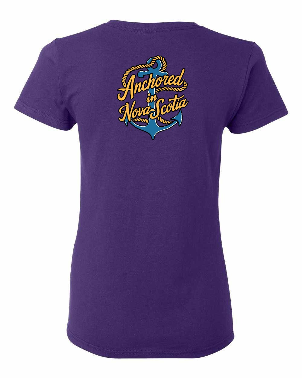 Anchored in NS (New Design) Left Chest and Back Women's Tee