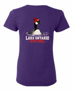 Lake Patrol Left Chest and Back Women's Tee in Purple - back