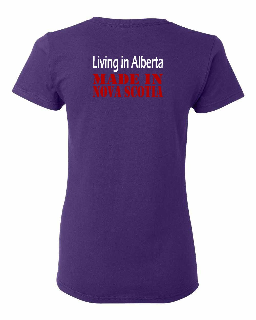 Living Alberta Made in NS Left Chest and Back Women's Tee