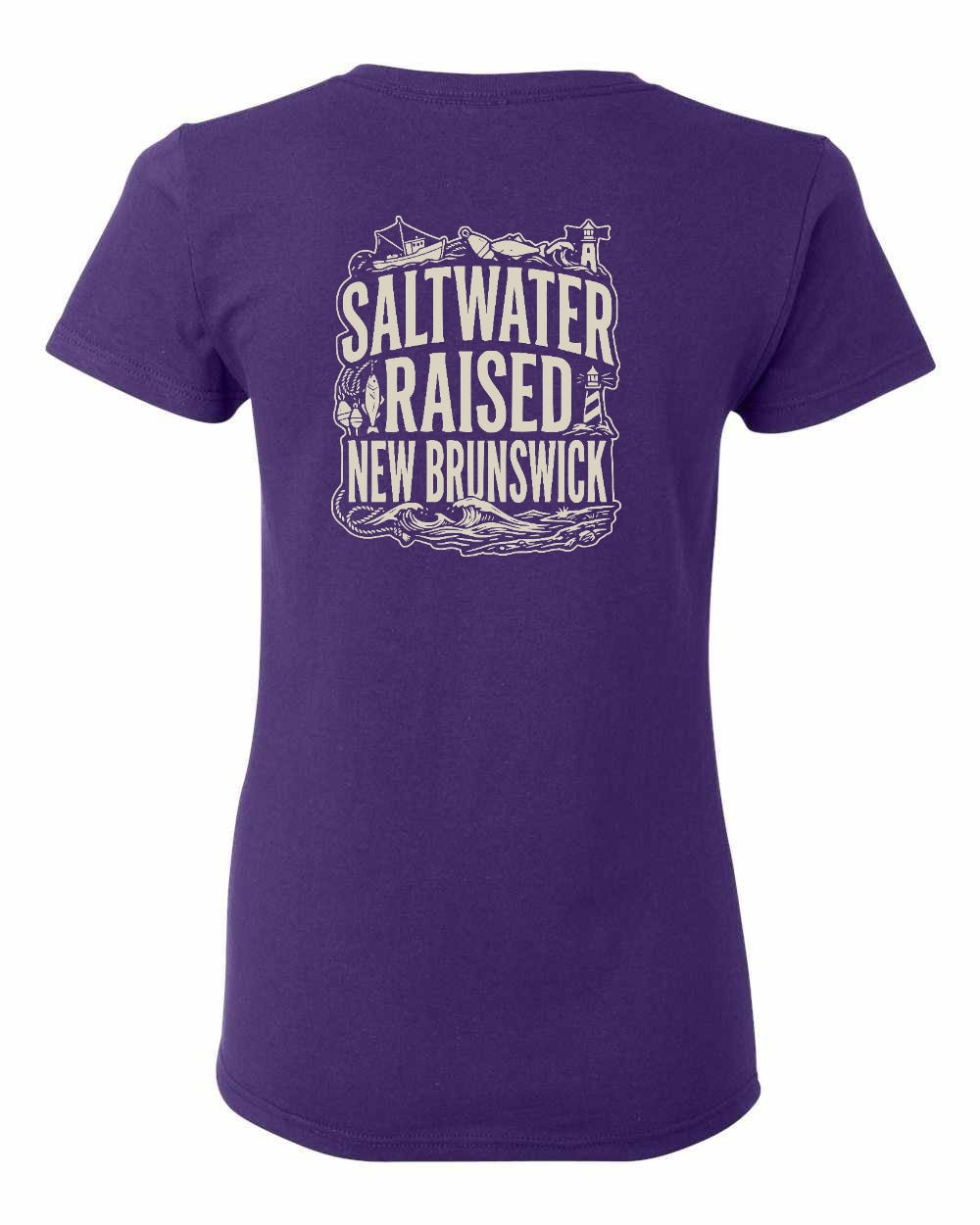 NB Saltwater Raised Folk Left Chest and Back Women's Tee