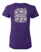 CB Saltwater Raised Folk Left Chest and Back Women's Tee