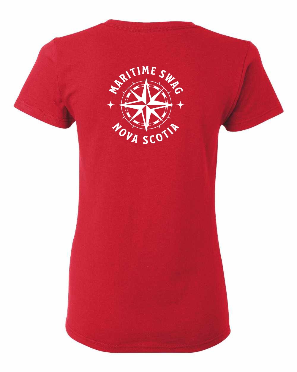 Maritime Swag NS Compass Left Chest and Back Women's Tee