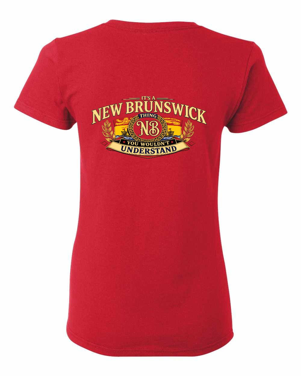 Nb Understand Left Chest and Back Women's Tee in Red - back