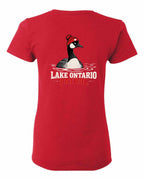 Lake Patrol Left Chest and Back Women's Tee in Red - back