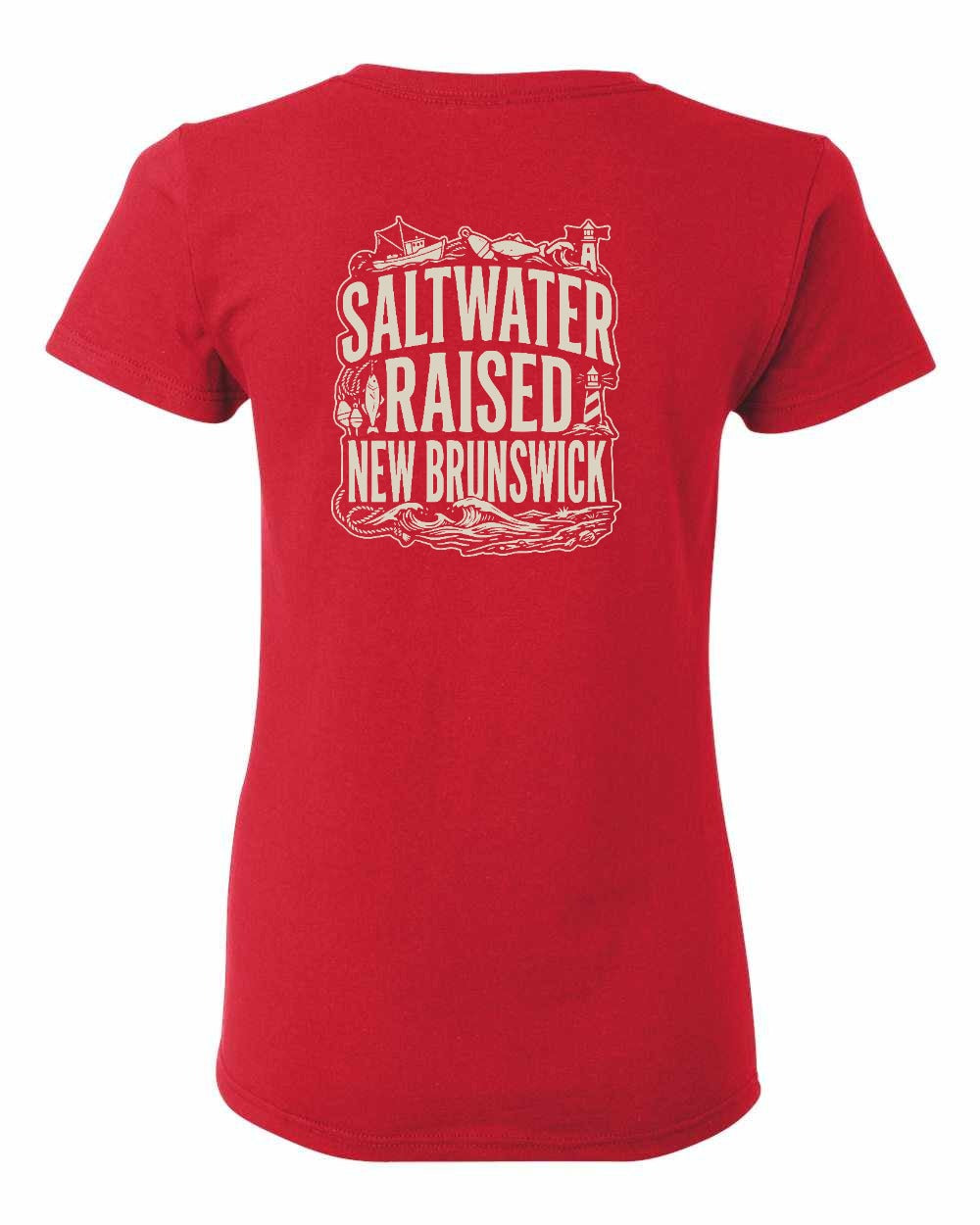 NB Saltwater Raised Folk Left Chest and Back Women's Tee