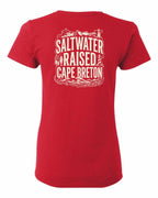 CB Saltwater Raised Folk Left Chest and Back Women's Tee