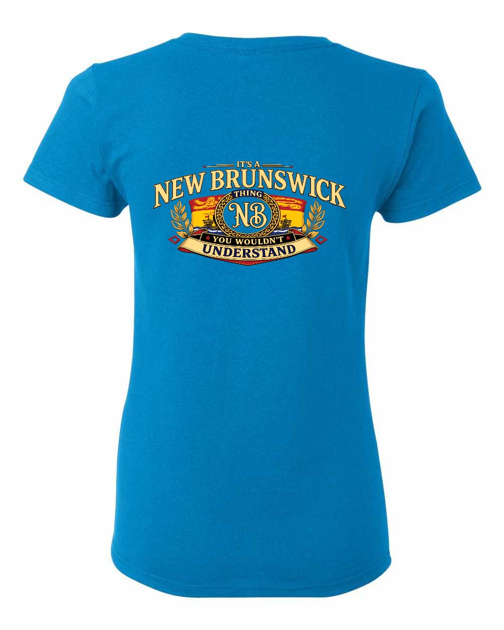 Nb Understand Left Chest and Back Women's Tee in Sapphire - back