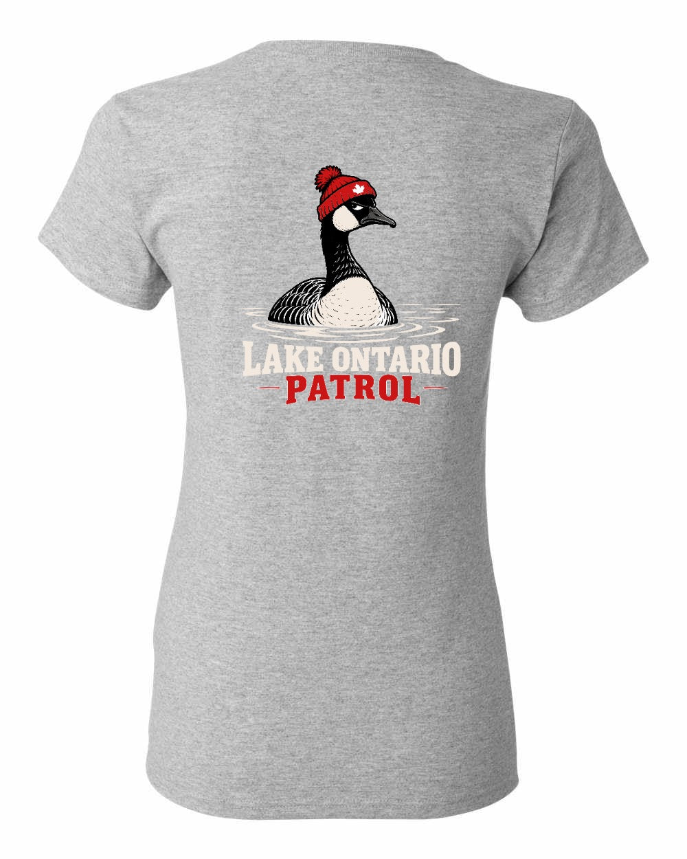 Lake Patrol Left Chest and Back Women's Tee in Sport Grey - back