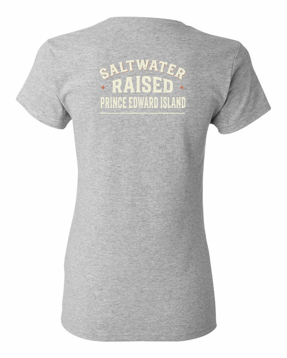 PEI Saltwater Raised Sign Left Chest and Back Women's Tee