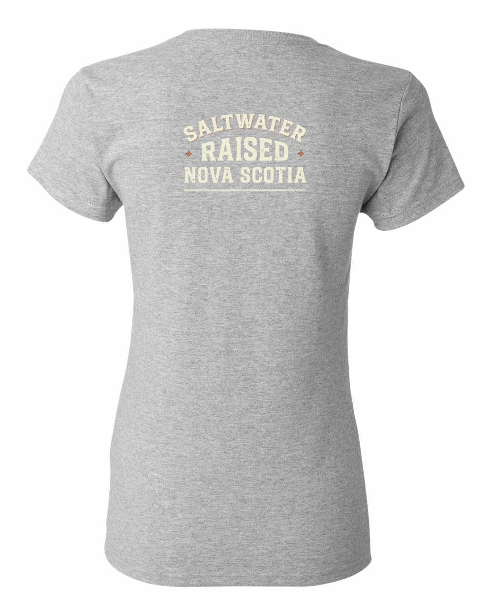 Saltwater Raised NS Sign Left Chest and Back Women's Tee